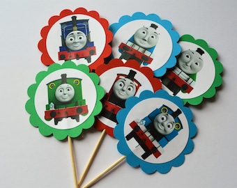 Coach cupcake topper Etsy image relating to Free Printable Thomas the Train Cup Cake Toppers titled Prepare cupcake topper Etsy